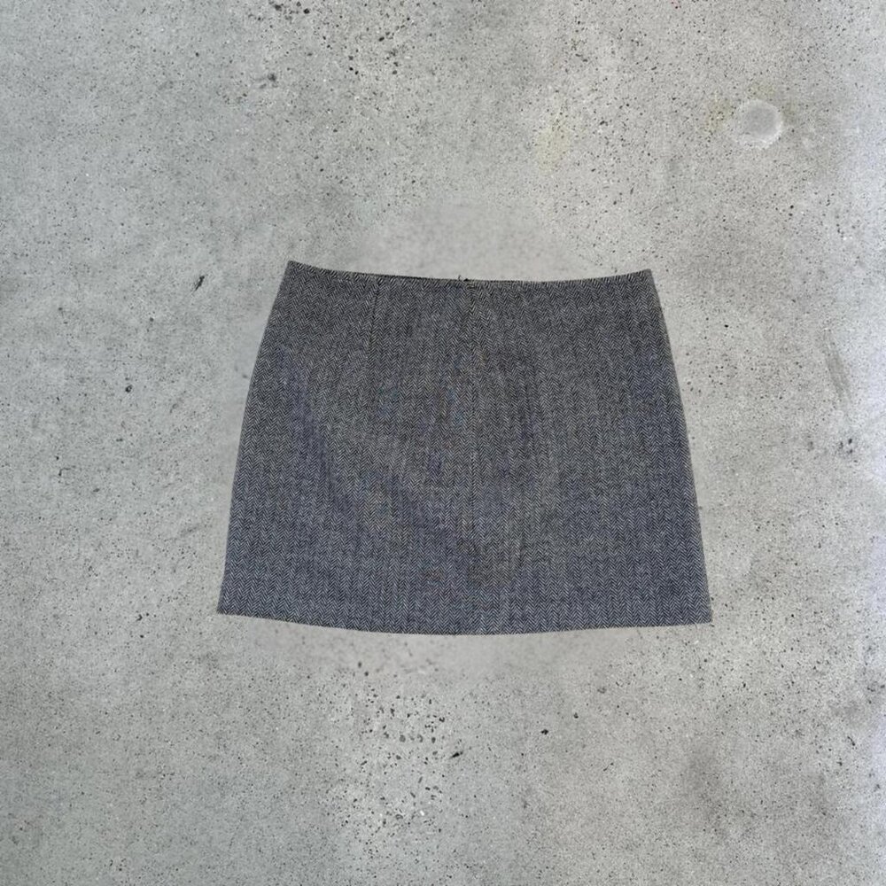 Vintage wool blend mini skirt